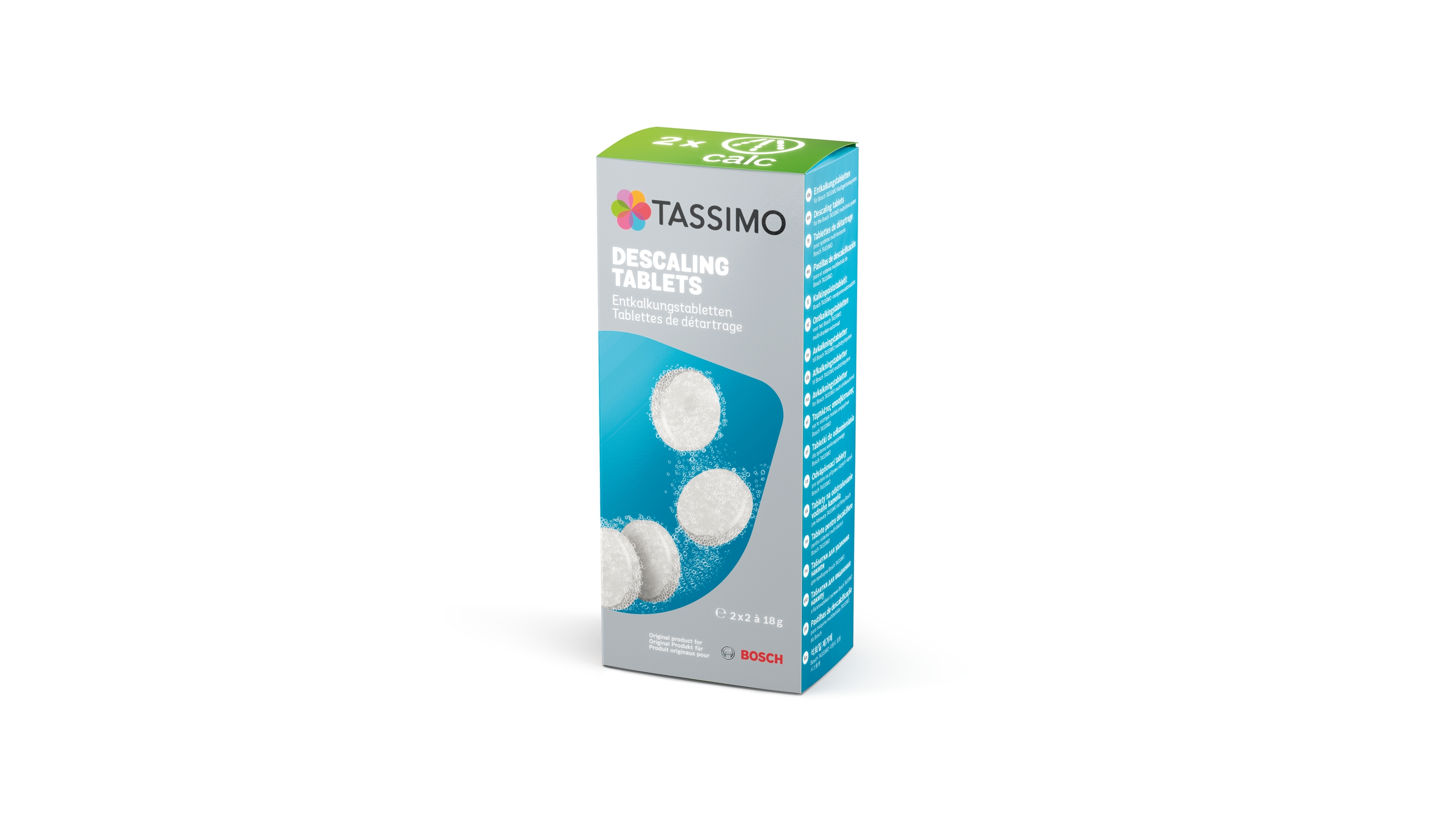 Pastillas descalcificantes - Bosch TCZ6004, 4 unidades, Para cafeteras Tassimo