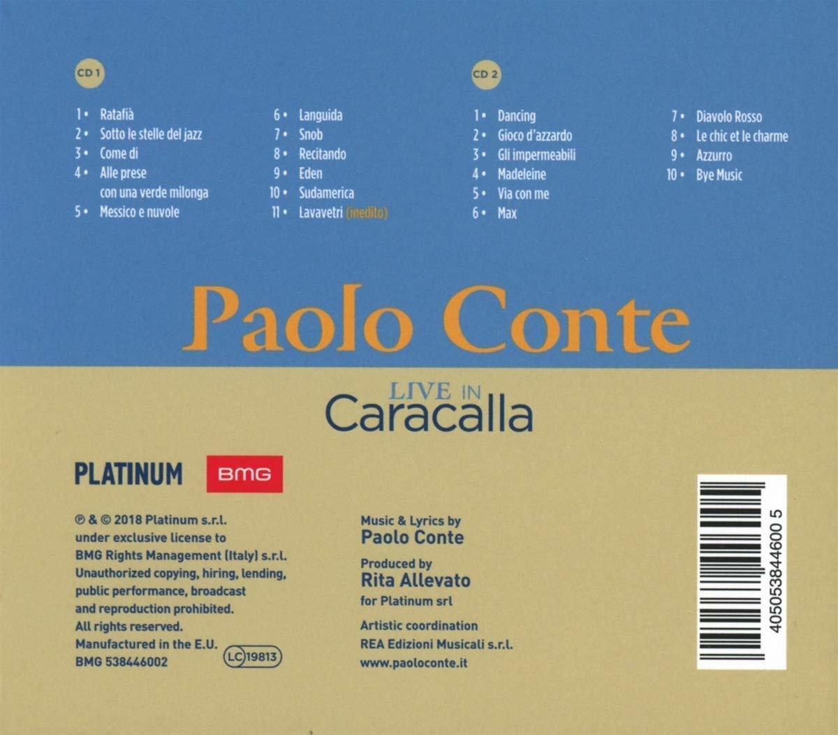 Paolo Conte - Live in Years - Azzurro Caracalla-50 (CD) Of (Live)