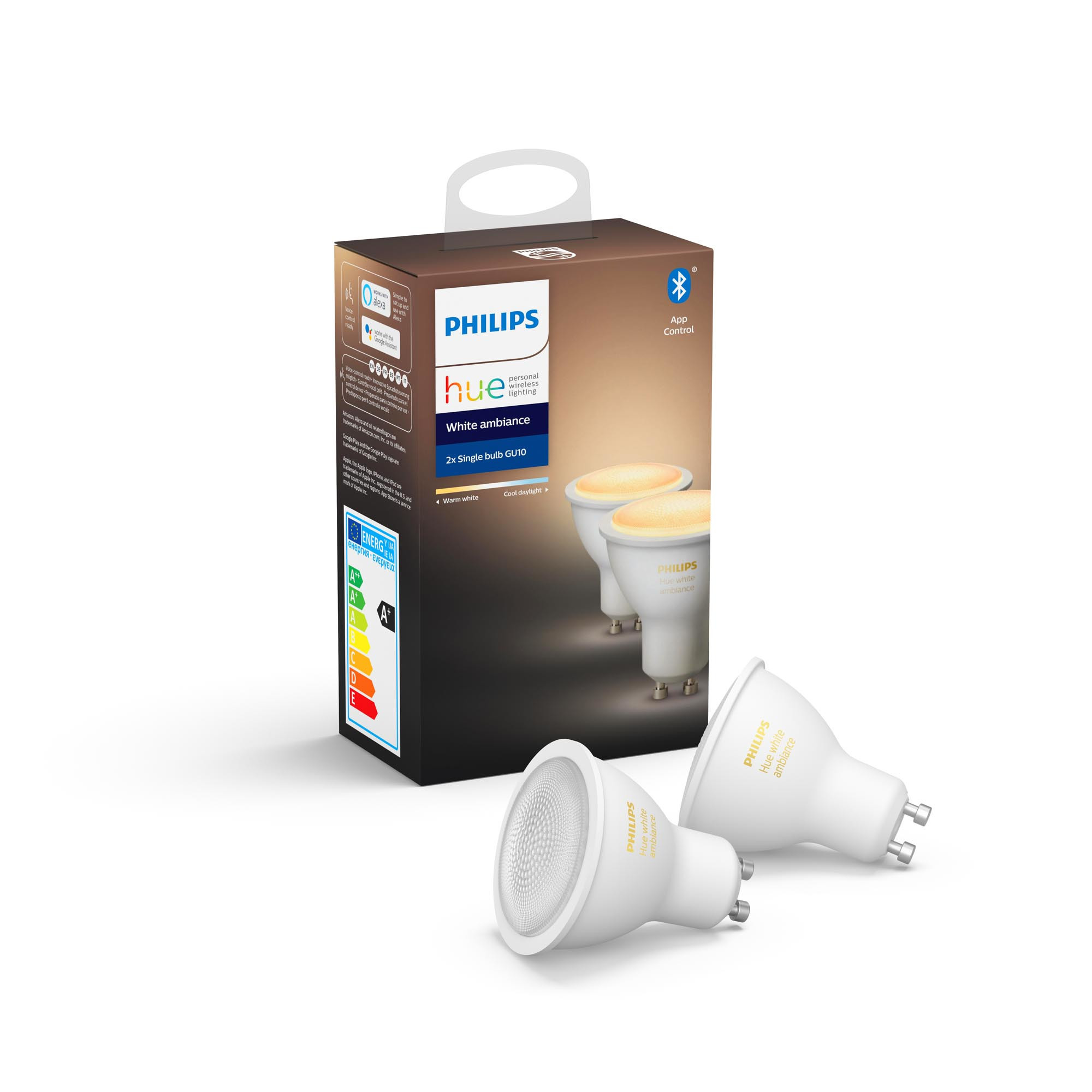 PHILIPS Hue Bluetooth Özellikli Akıllı Spot Ampul 2li Ekopaket GU10  Beyaz Ambiyans
