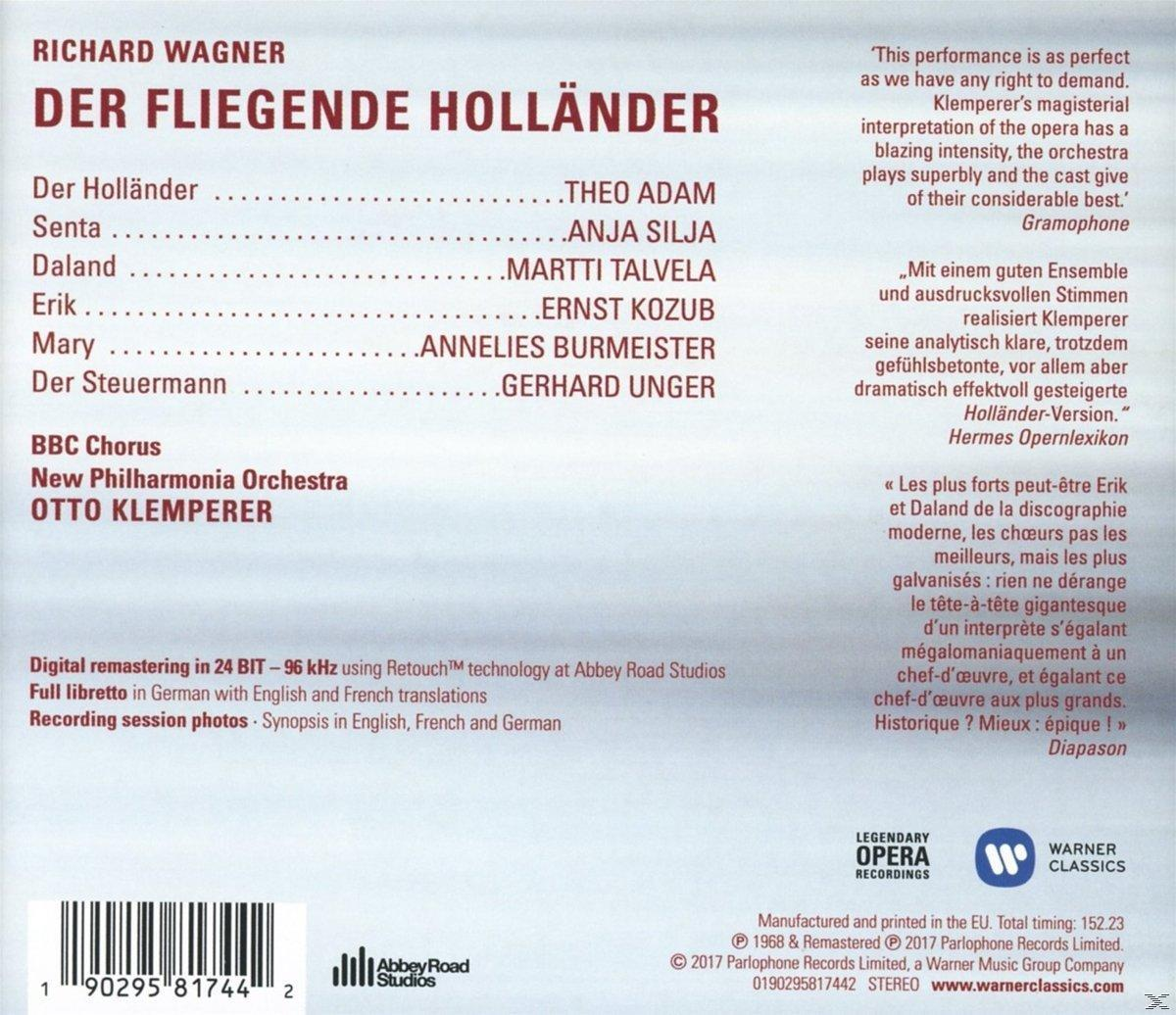 Albumcover von Richard Wagners Der Fliegende Holländer, mit Text, Musik-Credits und Logo.