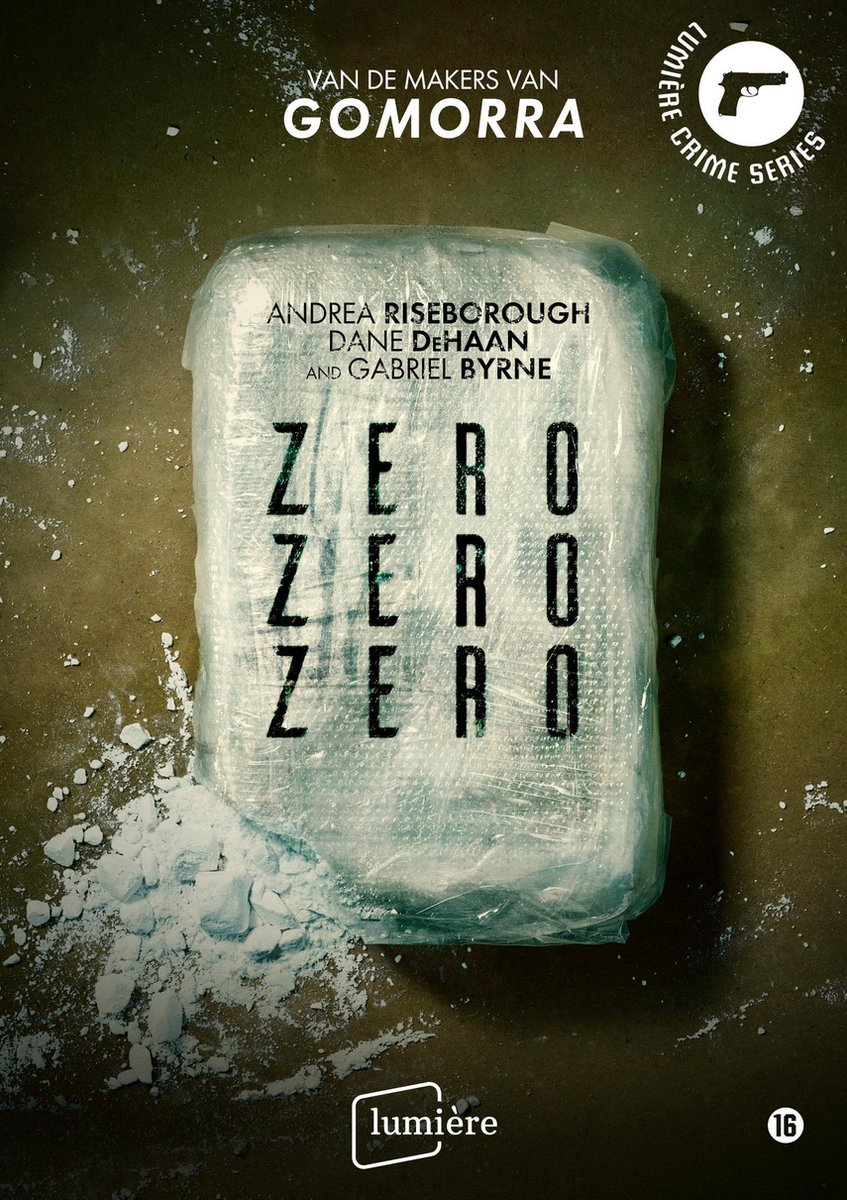 Couverture du livre 'Zero Zero Zero', un paquet de cocaïne enveloppé dans du plastique.