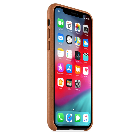 Funda - APPLE funda Leather Case, MRWP2ZM/A, para el iPhone XS, Piel, Marrón Caramelo