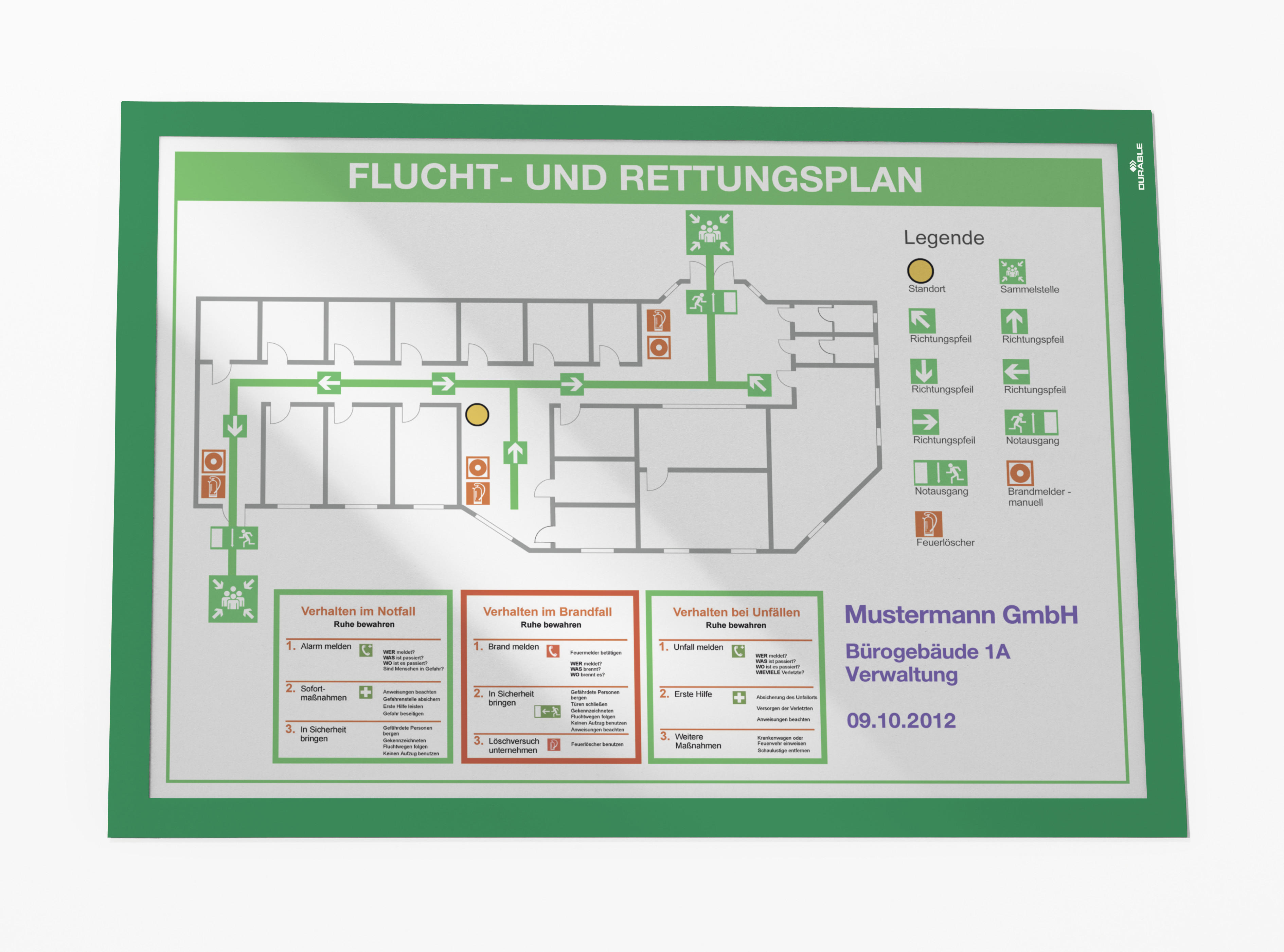 DURABLE DURAFRAME® A3 Info-Rahmen, Grün