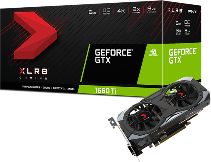 PNY Grafikkarte GeForce® GTX 1660 Ti XLR8 Gaming Overclocked Champions Edit.6GB(VCG1660T6DFXE-OC-PB)