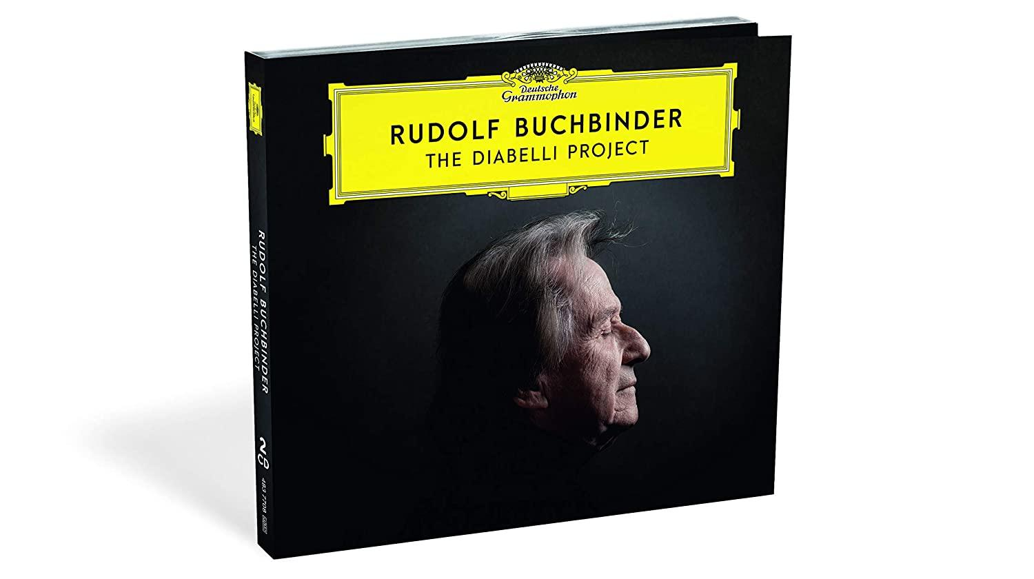 Albumcover mit Rudolf Buchbinder, betitelt 'The Diabelli Project'.