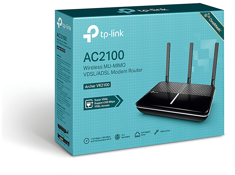 TP-LINK Archer VR2100, AC2100 Wireless MU-MIMO VDSL/ADSL Modem Router_2