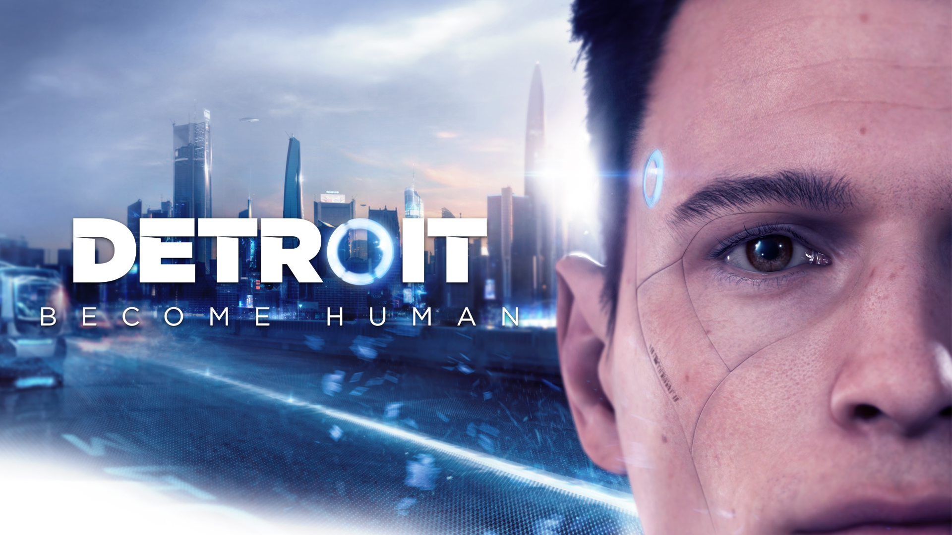 Cartel de la película Detroit: Become Human con un hombre.