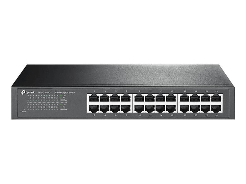 TP-Link TL-SG1024D network switch Unmanaged Gigabit Ethernet (10/100/1000) Grey