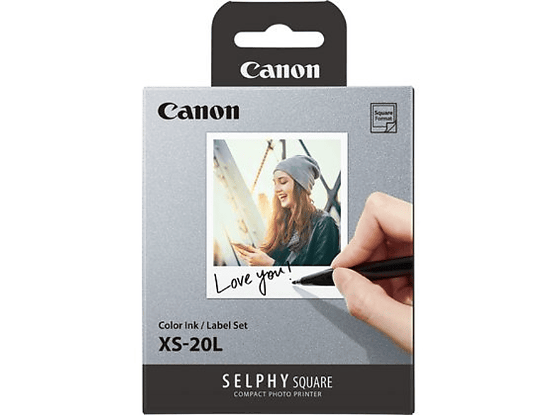 Armario evitar eficientemente Papel fotográfico | Canon XS-20L, Para Canon Canon Selphy Square QX-10, 20  impresiones, Blanco