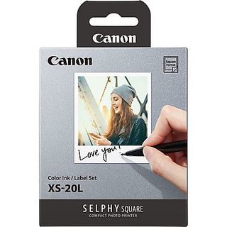 Papel fotográfico - Canon XS-20L, Para Canon Canon Selphy Square QX-10, 20 impresiones, Blanco