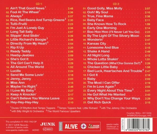 Album-Rückseite mit Titelliste, Copyright-Informationen und Barcode.