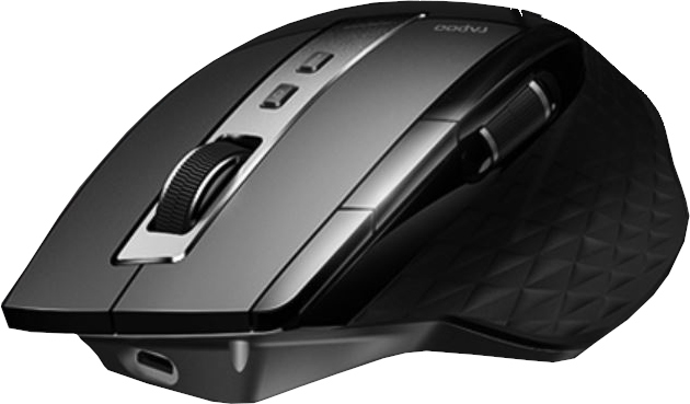 RAPOO Draadloze muis Multi-mode MT750S Zwart (18670)