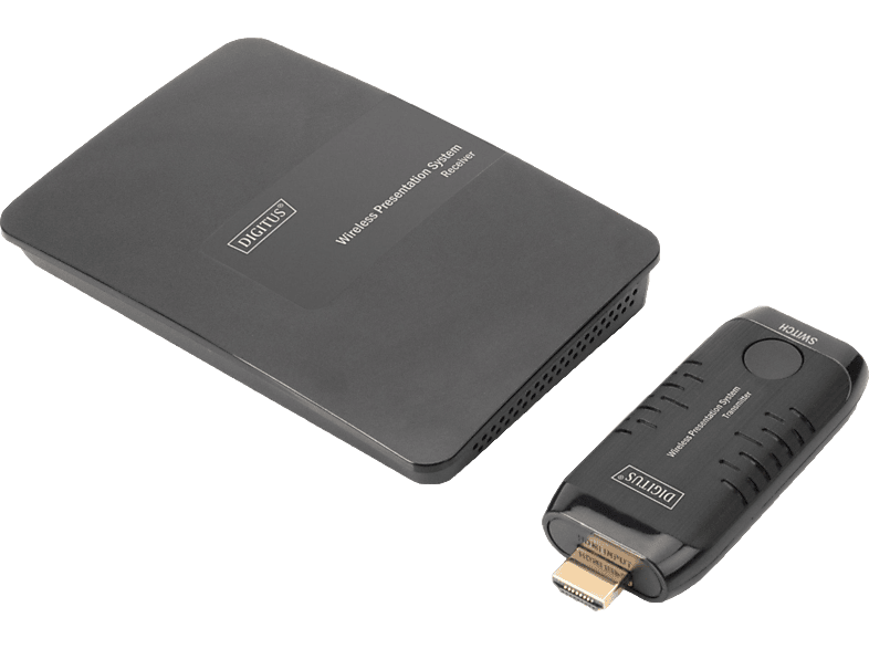 DIGITUS DS-55306 Präsentations-System HDMI Wireless Extender, Schwarz