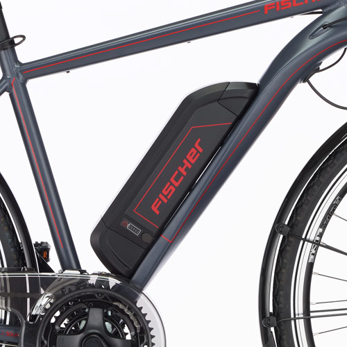 FISCHER ETH 1806-S1 Trekkingrad (Laufradgröße: 28 Zoll, Herren-Rad, 422 Wh, Grau matt)