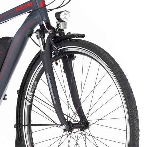 FISCHER ETH 1806-S1 Trekkingrad (Laufradgröße: 28 Zoll, Herren-Rad, 422 Wh, Grau matt)