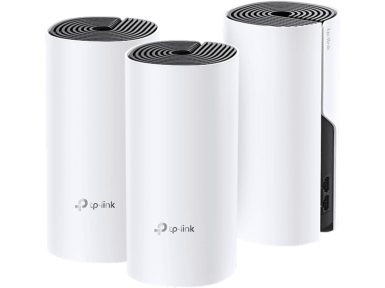 TP-LINK Deco E4 (3 Pack) - WLAN Mesh System (Weiss/Schwarz)