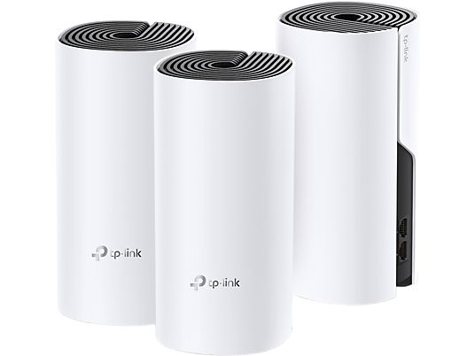 TP-LINK Deco E4 (3 pezzi) - Sistema a maglie WLAN (Bianco/Nero)