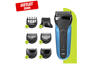 BRAUN 3 Serisi 310BT Blu 3in1 Islak&Kuru Kullanım Tıraş Makinesi ve Sakal Şekillendirici Mavi/Siyah Outlet 1208414