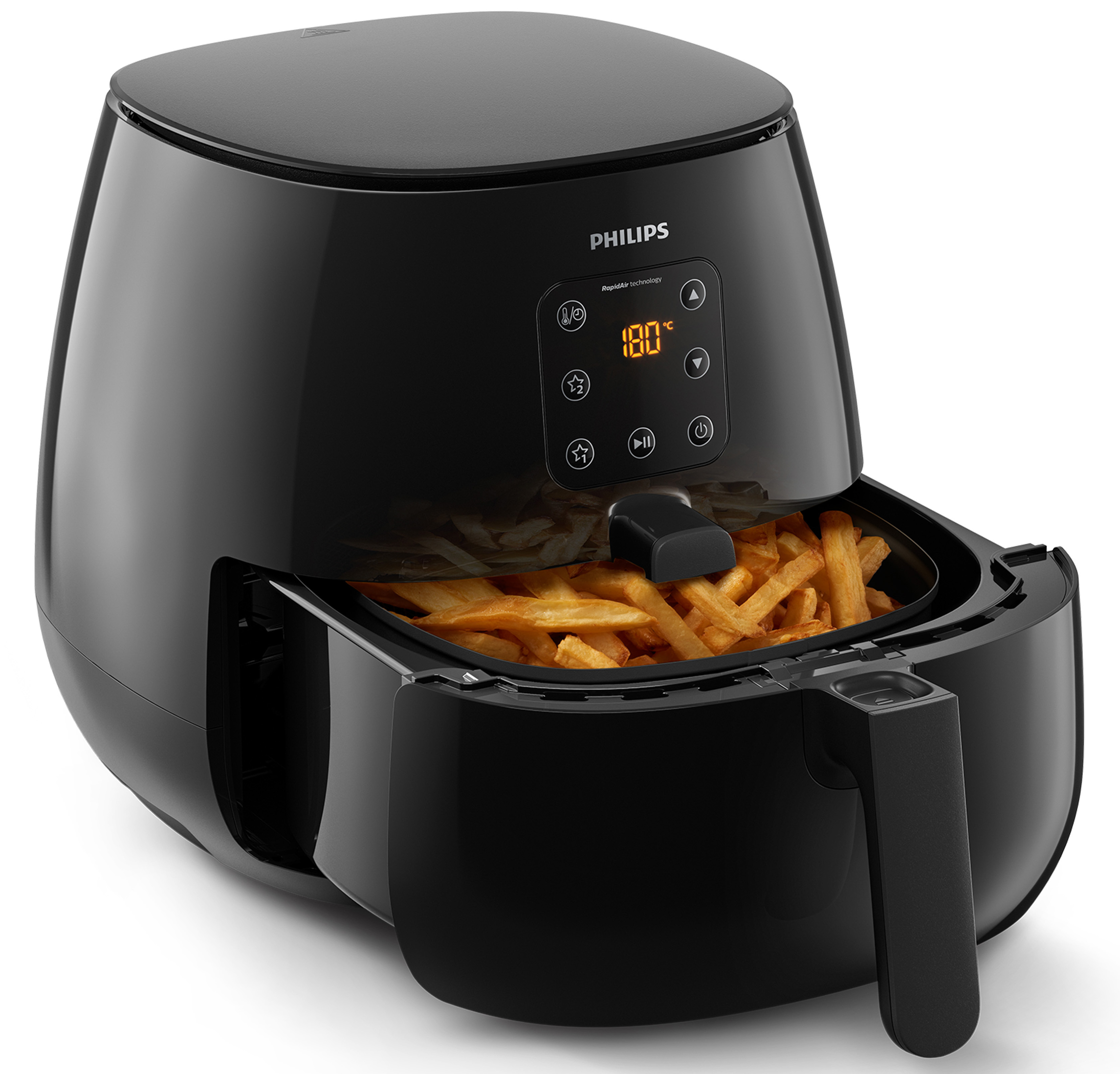 PHILIPS Heißluftfritteuse Airfryer XL Essential HD9260/90, schwarz Heißluftfritteuse (1200 g, 1900 Watt, Schwarz)