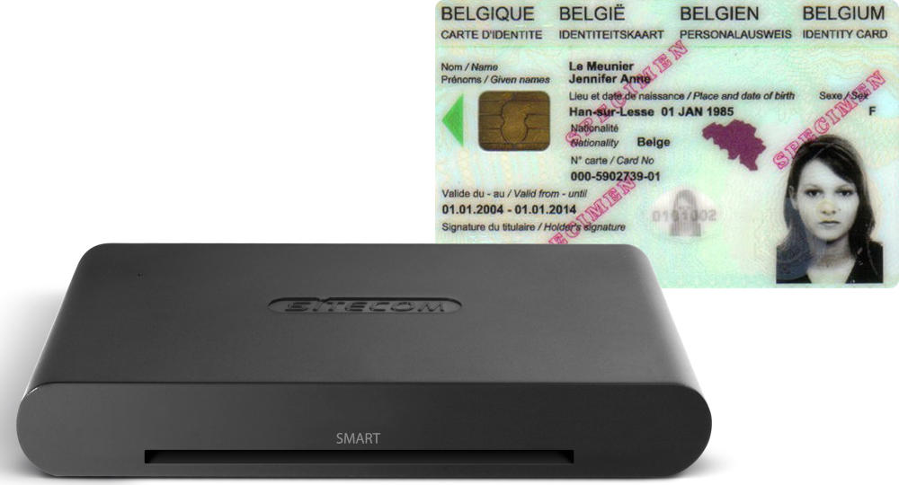 SITECOM Lecteur de carte d'identité USB 2.0 (MD-064)