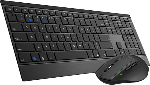 RAPOO Clavier sans fil + Souris sans fil AZERTY 9500M Noir (19452)