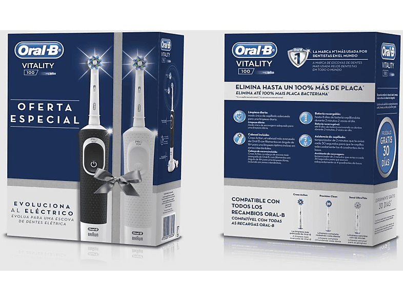 Cepillo Eléctrico Oral-B Duo Vitality 100