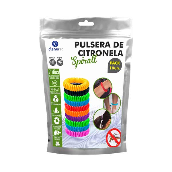 Repelente De Mosquitos clener pulsera citronella spirall 10 unidades 7