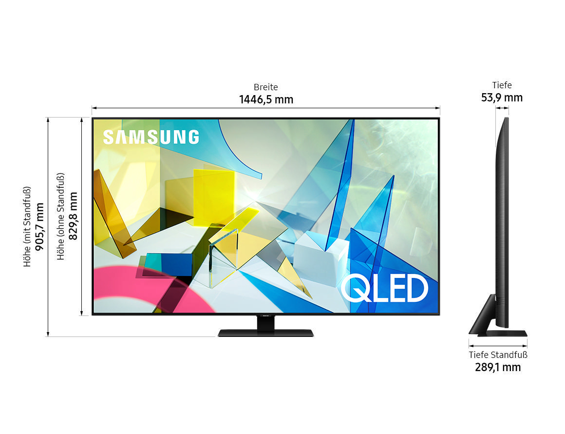 SAMSUNG GQ65Q80T QLED TV (Flat, 65 Zoll / 163 cm, UHD 4K, SMART TV)