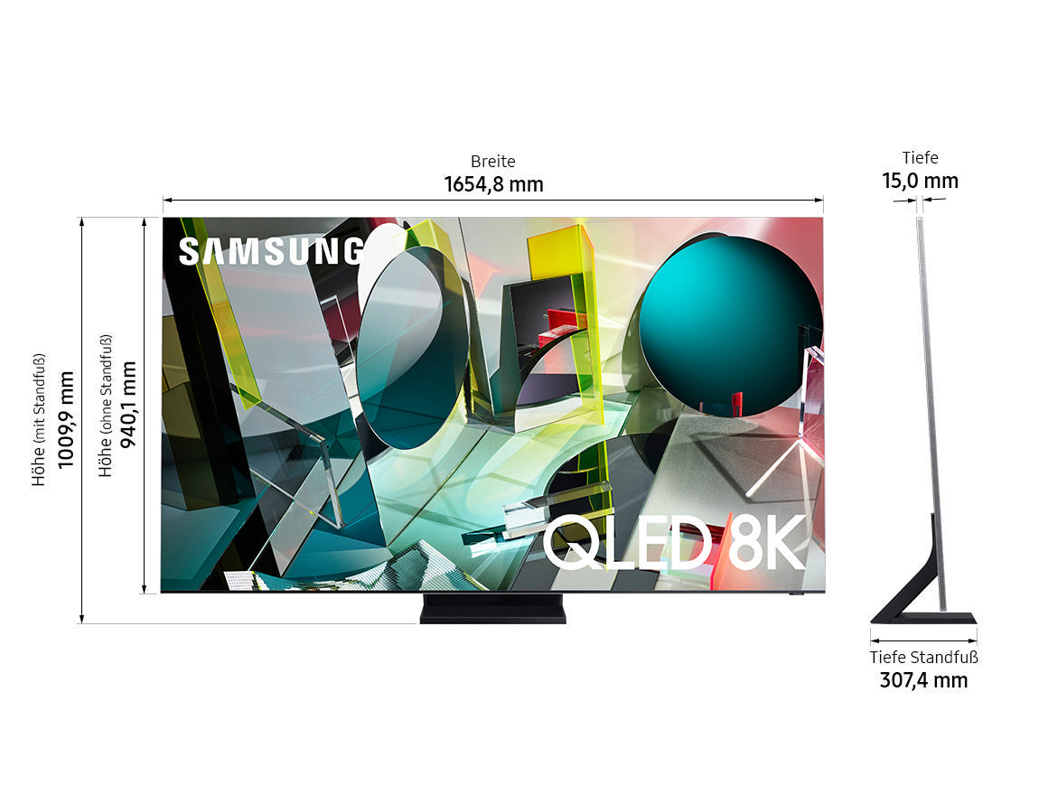SAMSUNG GQ75Q950T QLED TV (Flat, 75 Zoll / 189 cm, QLED 8K, SMART TV)