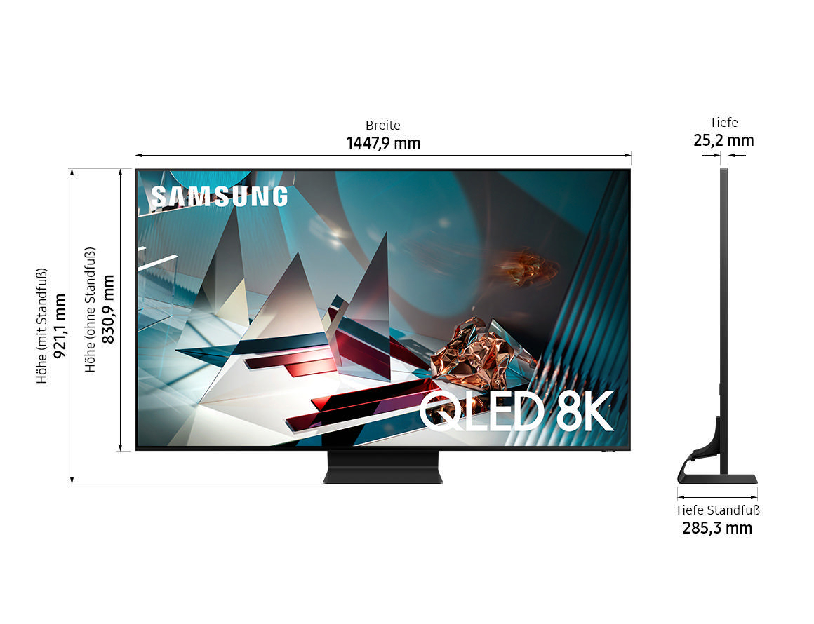 SAMSUNG GQ65Q800T QLED TV (Flat, 65 Zoll / 163 cm, UHD 8K, SMART TV)
