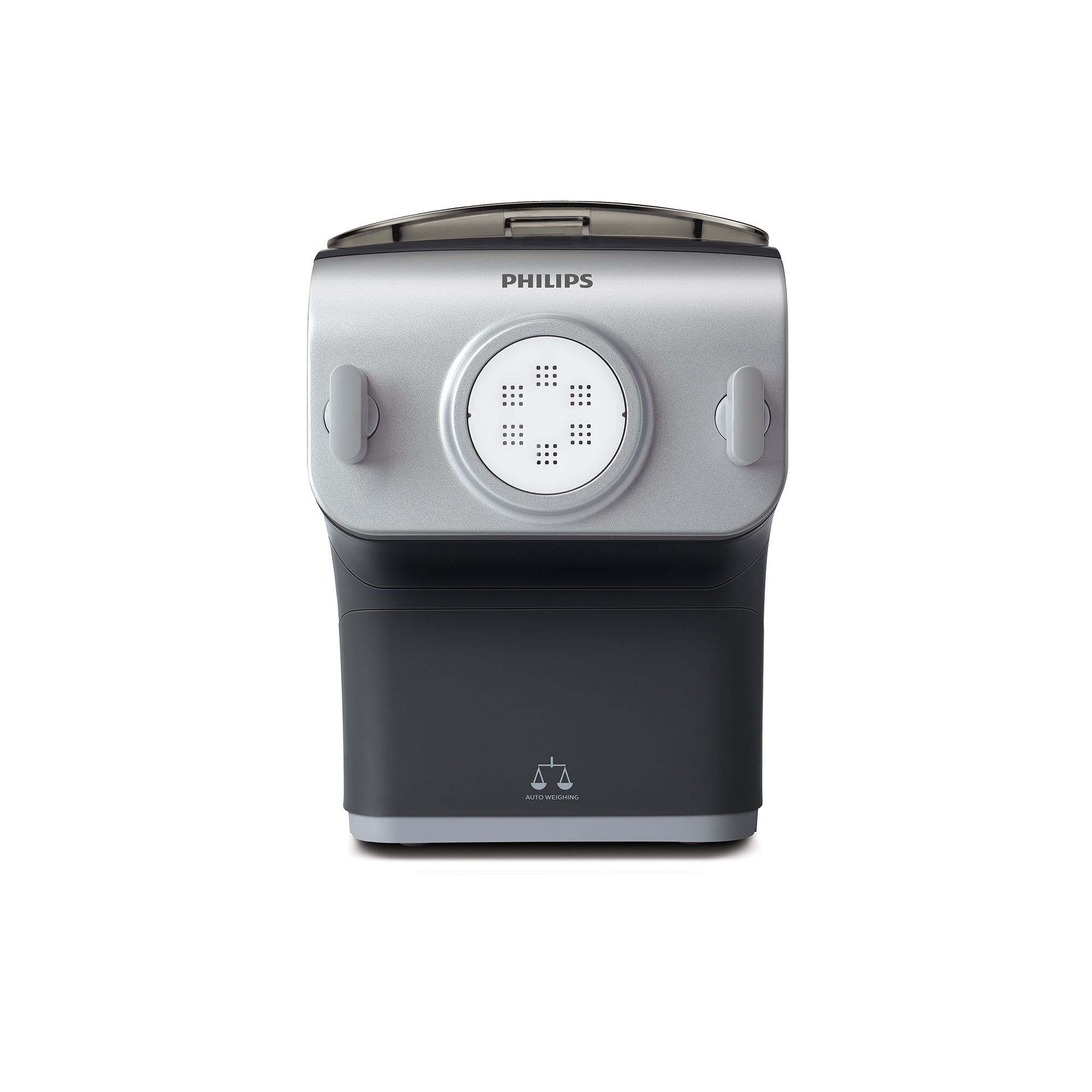 PHILIPS Pastamaker HR2358/12 für frische selbstgemachte Pasta in 10 Minuten, 8 Formen, Wiegefunktion