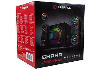 RAMPAGE RMS-311 Shard 2+1 80W Rgb Işıklı Hoparlör Siyah_3