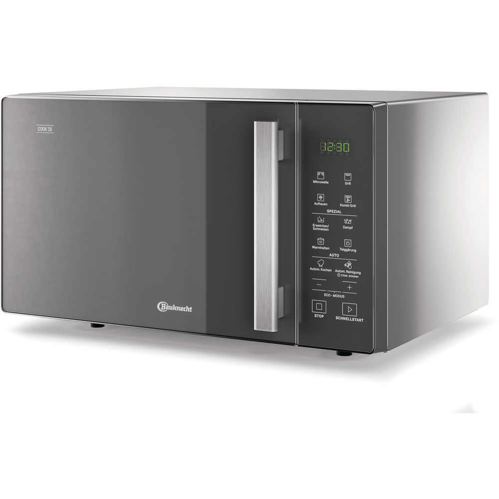 BAUKNECHT MW 254 SM, Mikrowelle (900 Watt, Grillfunktion & Dampffunktion)