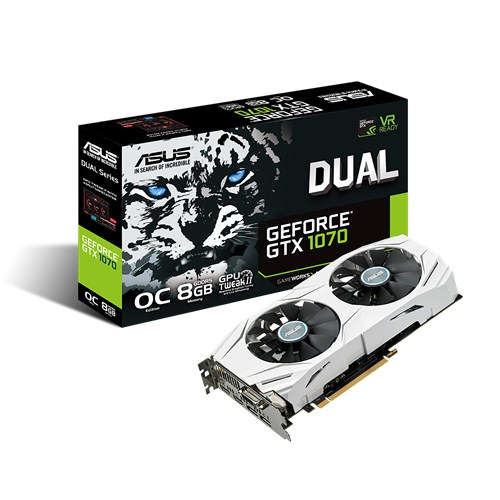 Tarjeta gráfica - ASUS Nvidia GeForce Dual GTX 1070 OC, 8GB, GDDR5