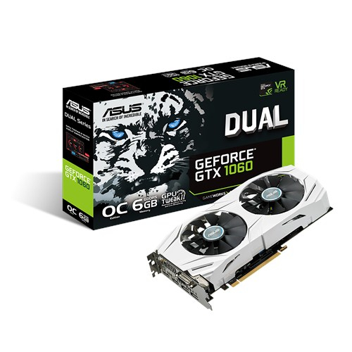 Tarjeta gráfica - ASUS Dual GeForce® GTX 1060 6GB GDDR5, 192 bit, Ventiladores Wing Blade