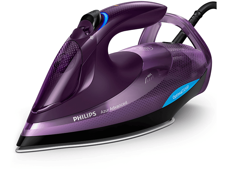 REACONDICIONADO Seminuevo Muy bueno Plancha de vapor - Philips GC4934/30, 3000 W, Golpe 230 g/m, 0.33 L, Tecnología OptimalTEMP, Lila