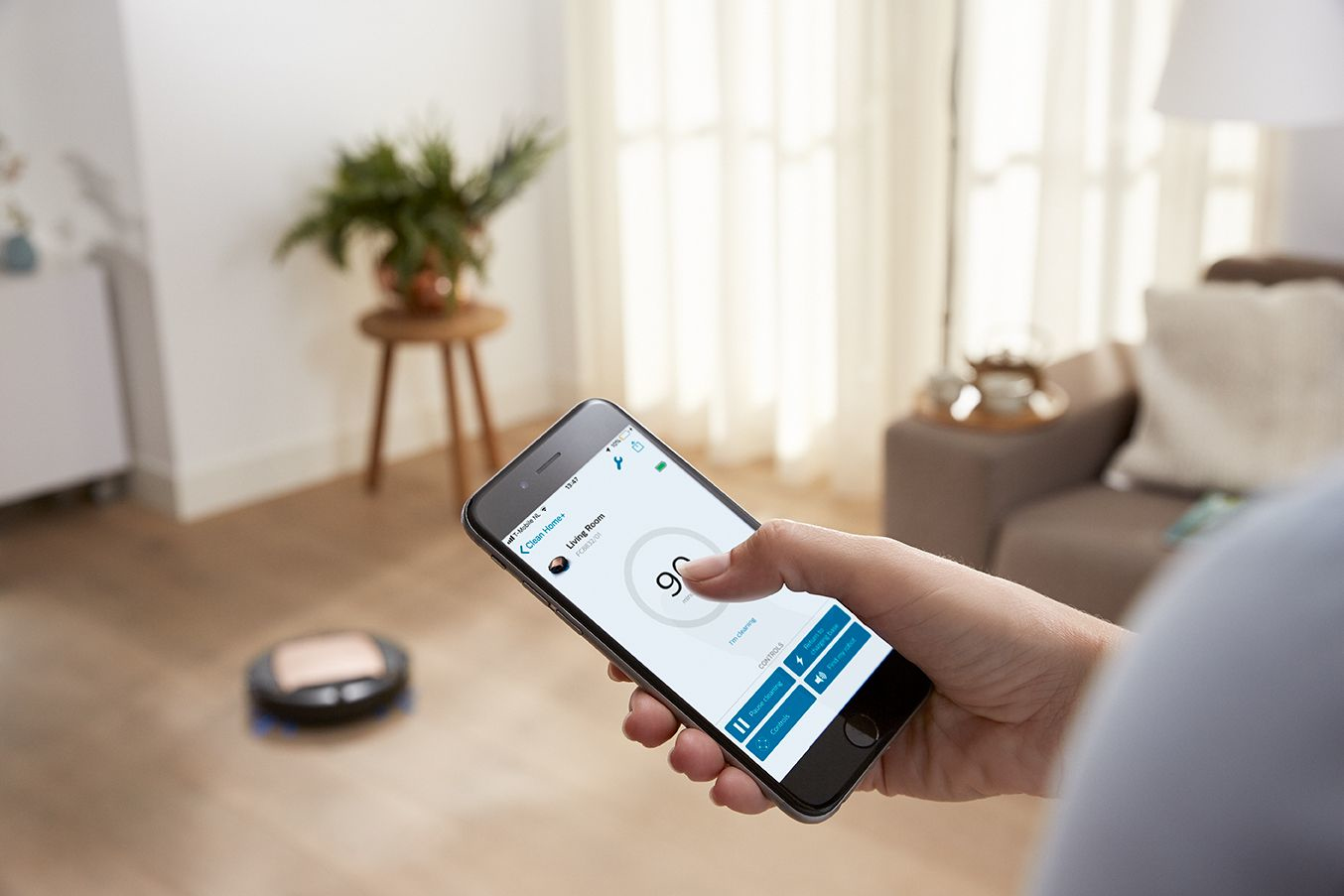 Robot aspirador - Philips FC8832/01 Smart Pro Active, Limpieza en 3 fases, TriActive XL, 4 modos,