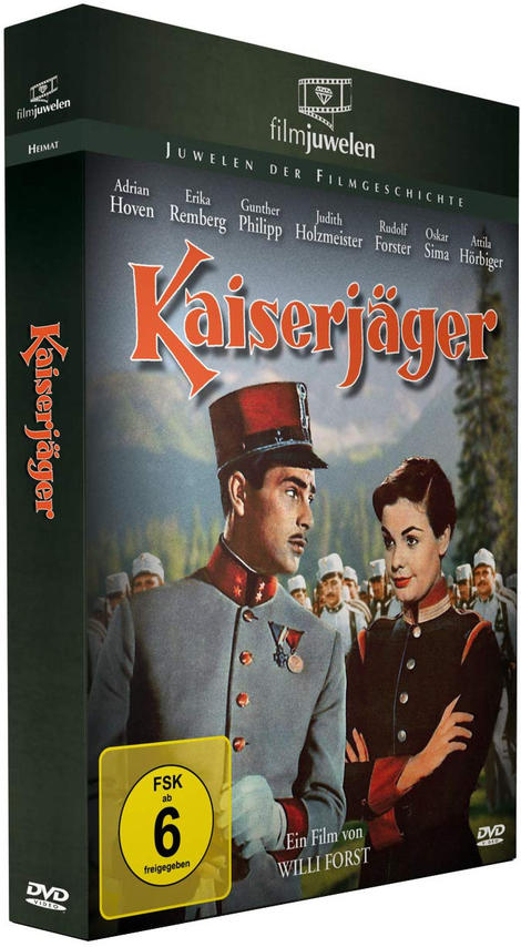DVD-Hülle: Filmjuwelen, Kaiserjäger-Filmplakat, mit Mann und Frau.