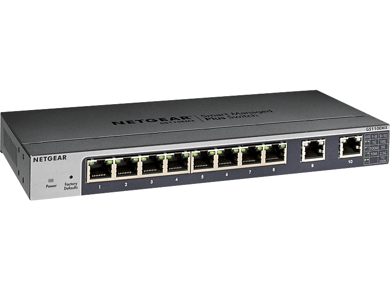 Netgear Switch Gs110 Gigabit 10x Rj 45 Grau Online Kaufen Mediamarkt