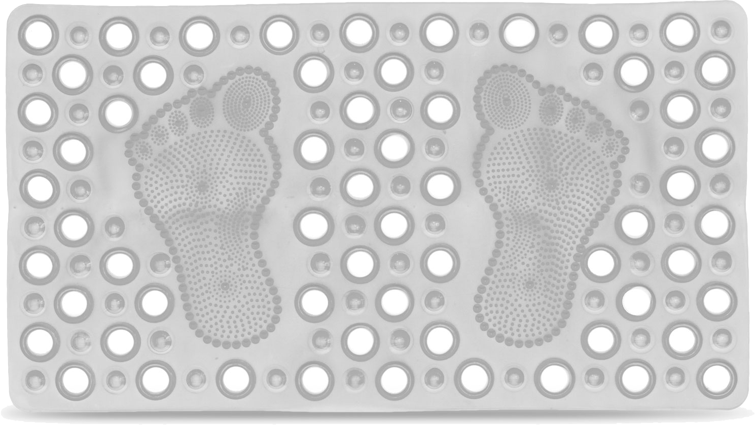 FAMILY POUND 57365TR Fürdőszobai csúszásgátló, 68x37cm, átlátszó/lábnyom