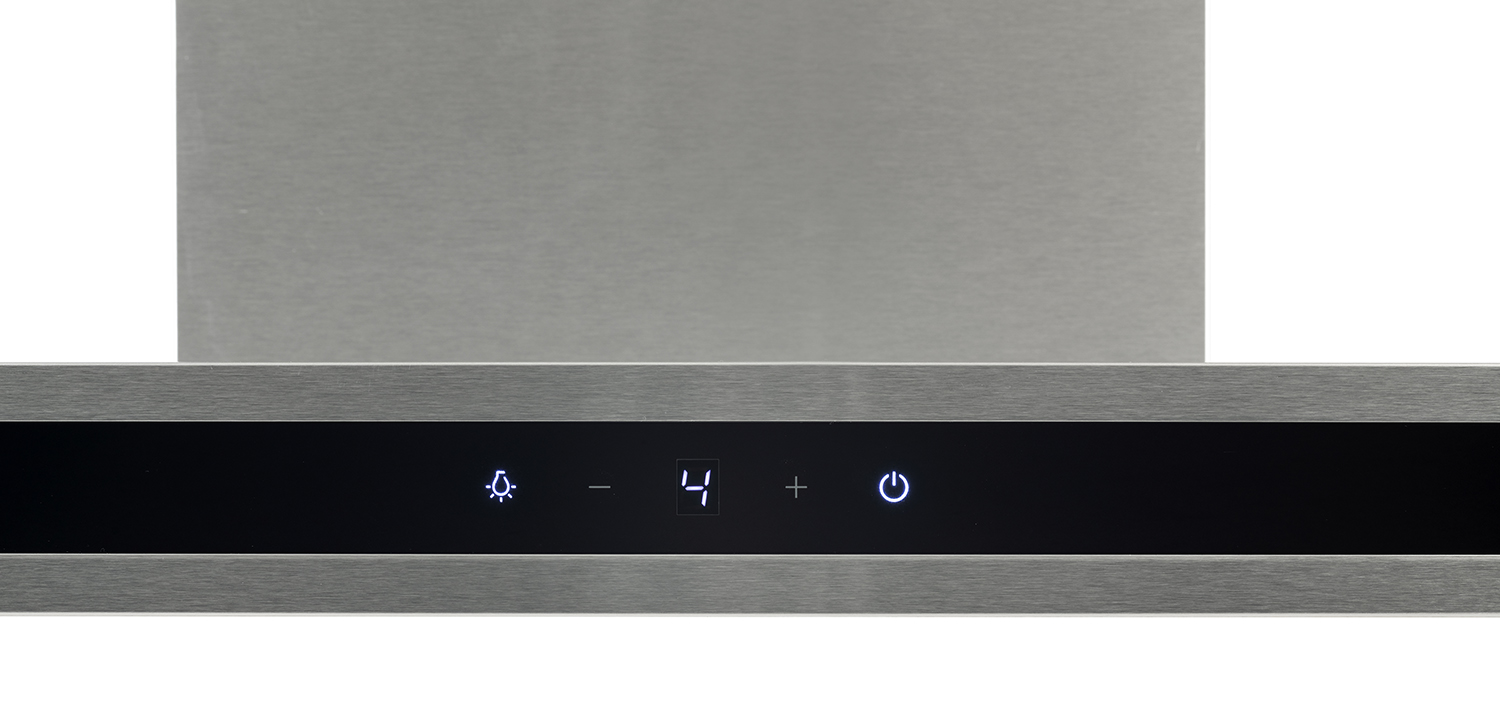 Close-up of an appliance control panel with buttons and a display showing numbers.