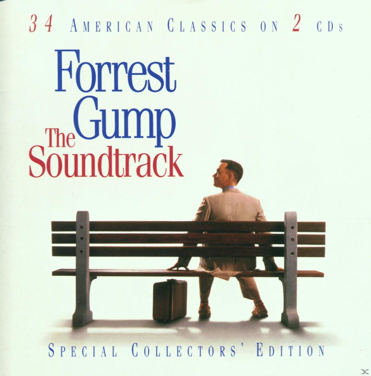 Album borító egy férfival, aki egy padon ül. Az album címe: 'Forrest Gump The Soundtrack'.