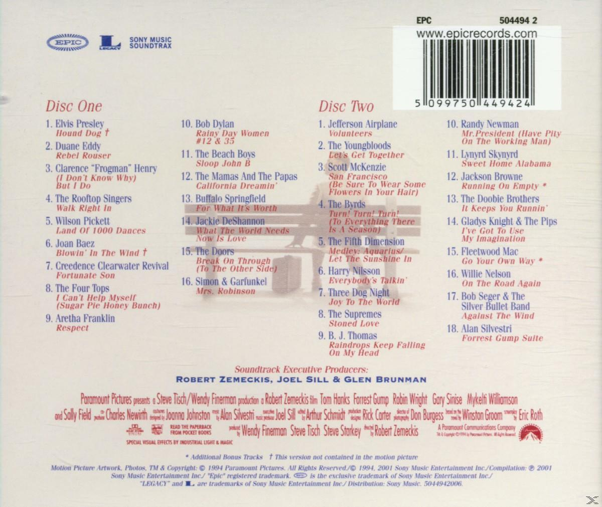 Album hátlap dal listákkal, stáblistákkal és logókkal. Az album egy filmzene.