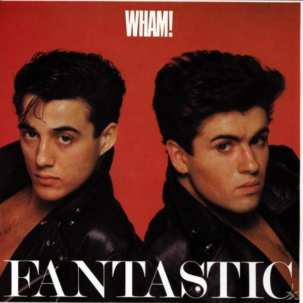 Album borító, Wham!. Két férfi, George Michael és Andrew Ridgeley, a kamerába néznek.