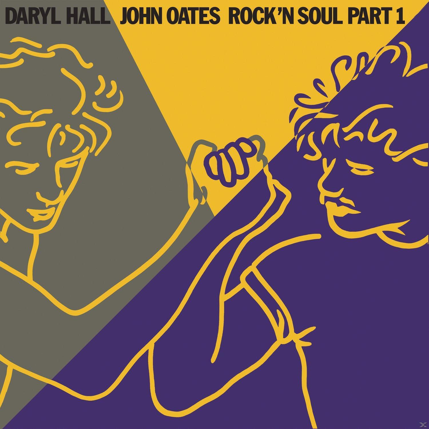 Album borító sárga és lila geometriai formákkal. Daryl Hall és John Oates stilizált figuráit ábrázolja.