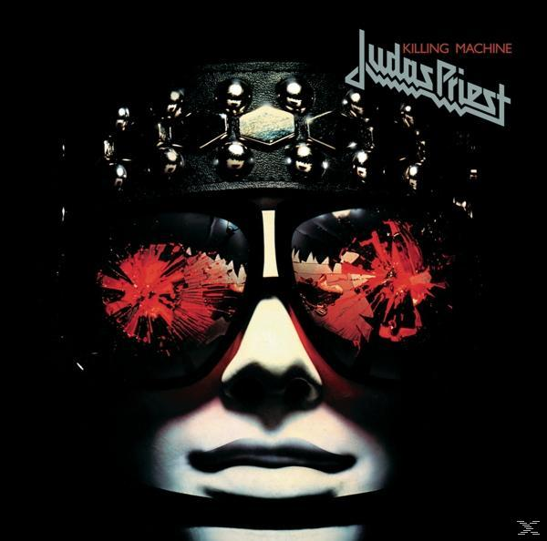 Judas Priest album borítója, egy arc tükrös szemüveggel és koronával. Fekete háttér.
