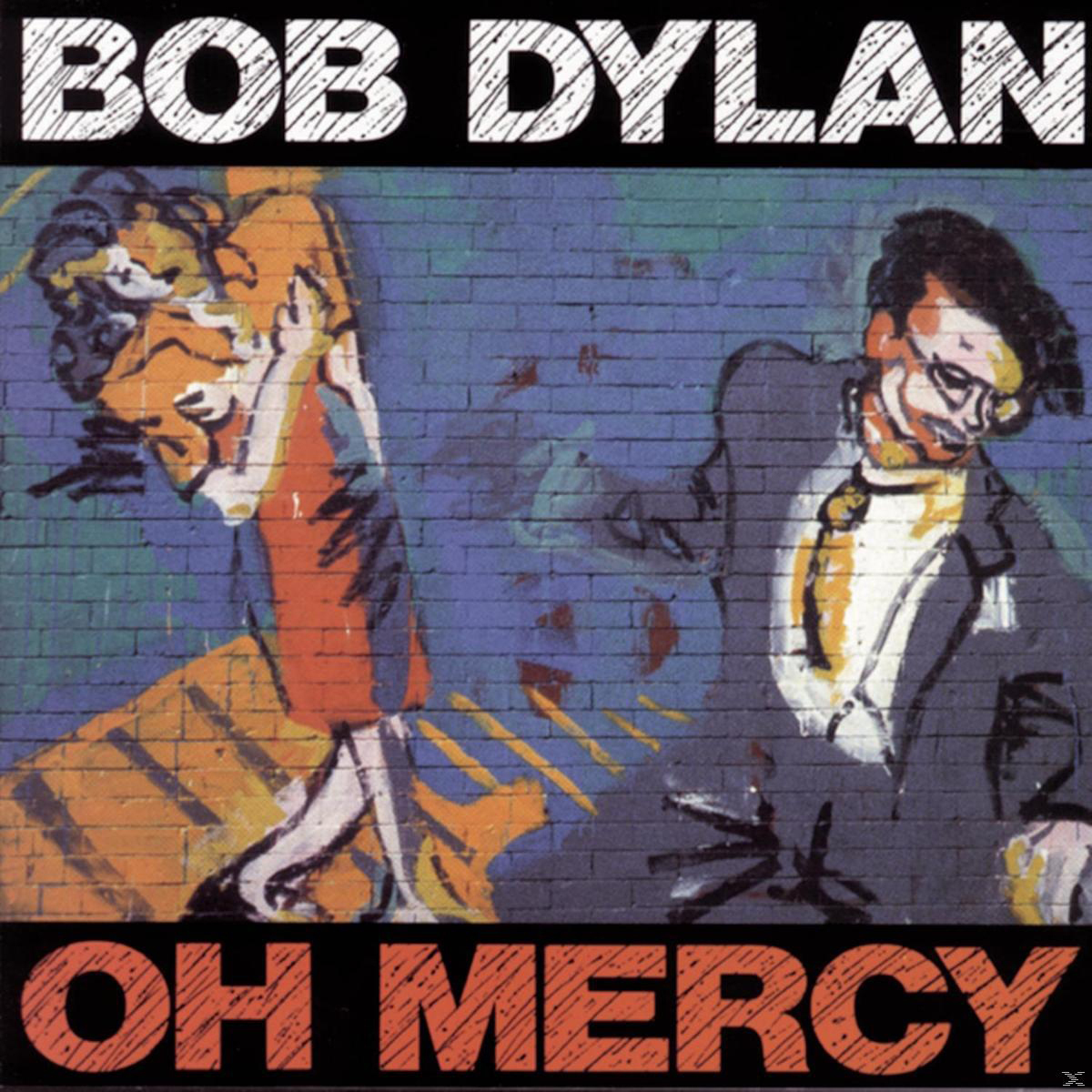 Albumcover. Bob Dylan, mit einem Gemälde von ihm und einer anderen Figur.