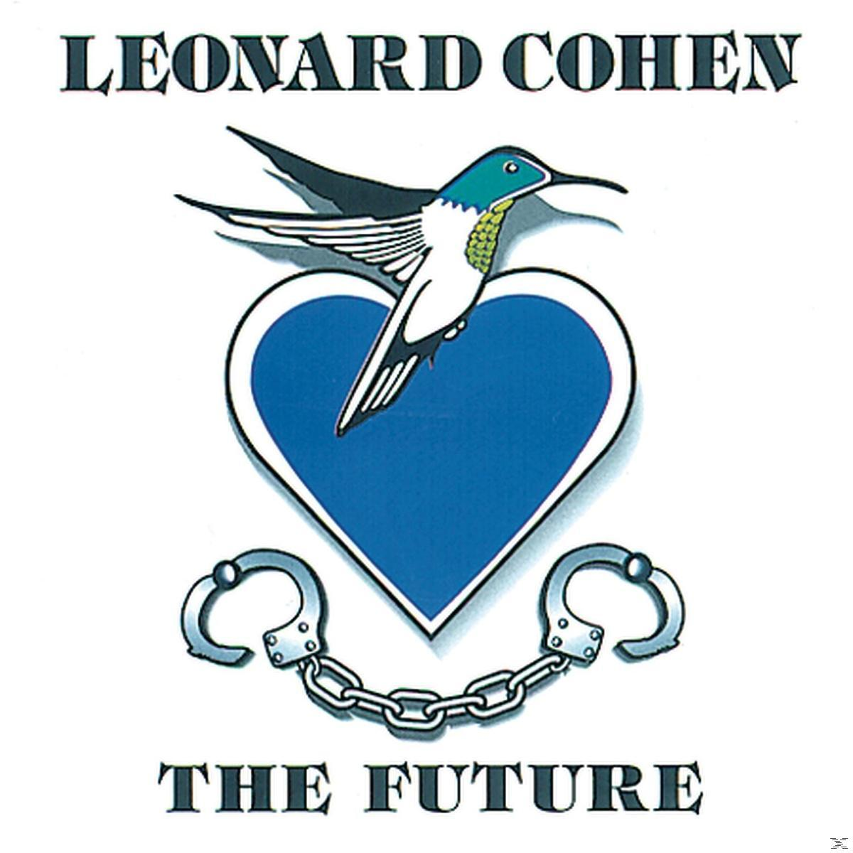Album borítója Leonard Cohen nevével, egy kolibriről, egy szívről és bilincsről.