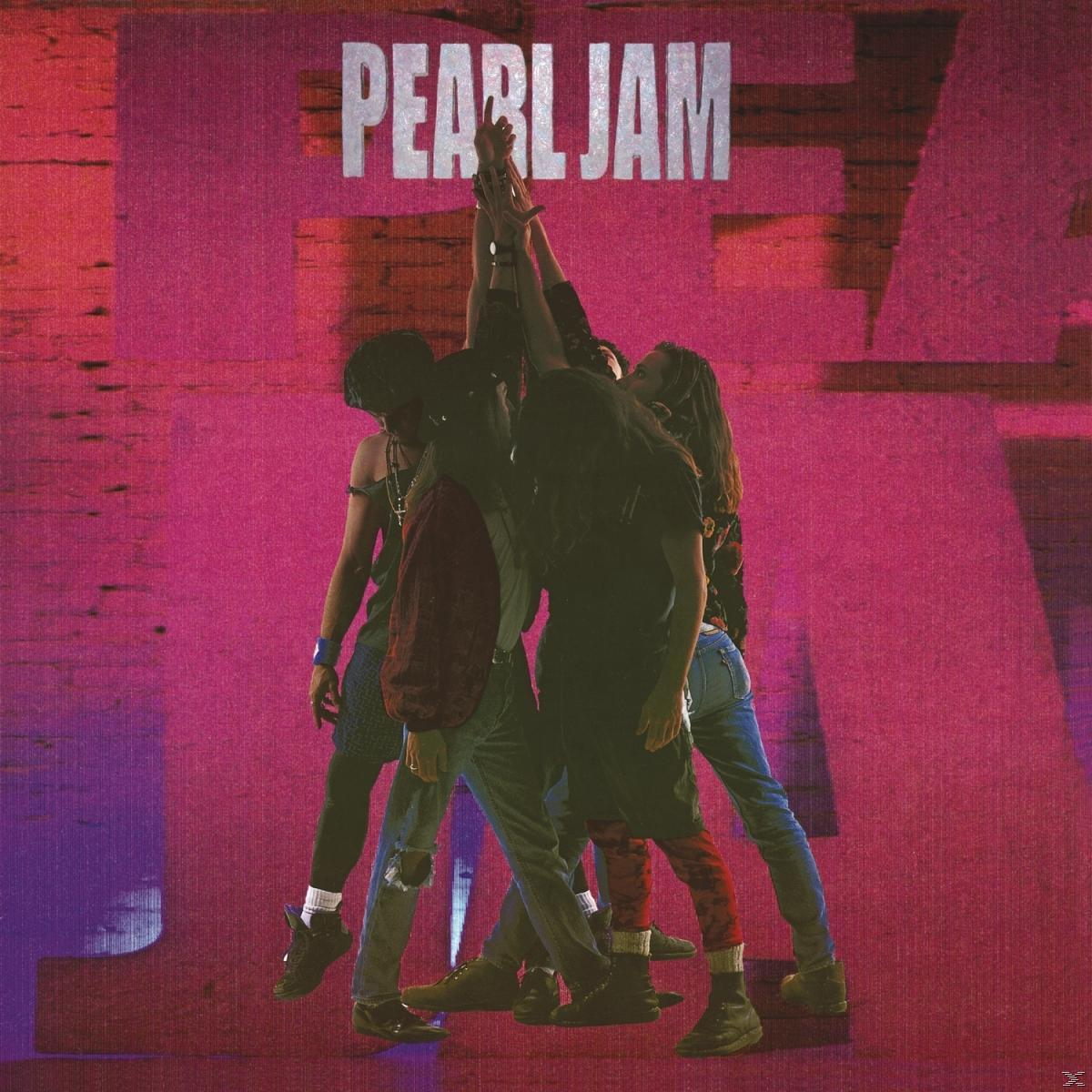 Pearl Jam Albumcover mit nach oben greifenden Personen.