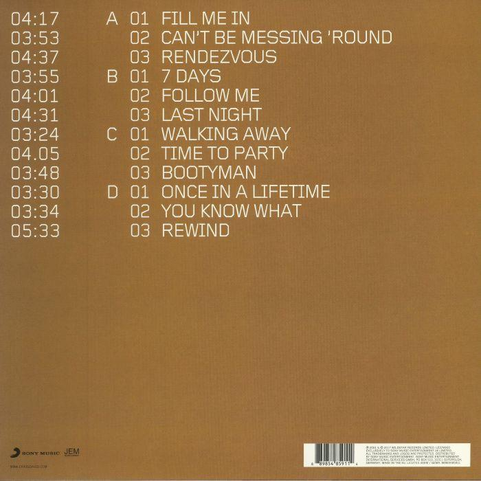 Rückseite eines Albums mit Titelliste und Credits.